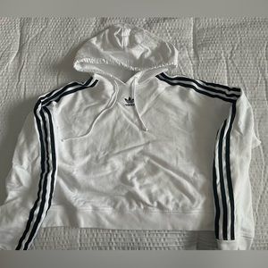 White adidas hooded sweater